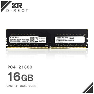 yVizy5Nۏ؁z PASOUL fXNgbvPCp RAM 16GB PC4-21300 (DDR4-2666) DIMM 288pin 1.2V OANTR4-16G26D-DDR4 y16`bvz