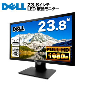 DELL デル E2417H LED液晶モニター 23.8インチワイド ブラック 1920×1080 （フルHD） 16:9 IPSパネル LEDバックライト付 非光沢 ノングレア 液晶ディスプレイ ディスプレイポート VGA【中古】