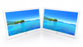 富士通 Fujitsu 液晶モニター 2台セット スタンド無し VL-E20T-7 19.5インチワイド 白 ホワイト LCD LEDバックライト HD+ 1600×900 TNパネル 非光沢 ノングレア DVI D-Sub VGA ディスプレイ 【中古】