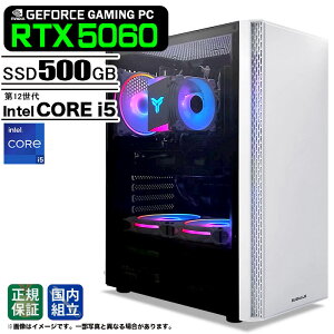 �y�ŒZ�œ������� �����g�� �V�i �ň��l�ɒ���z�Q�[�~���OPC �f�X�N�g�b�v�p�\�R�� RTX5060 �p�\�R�� 12���� Intel Corei5 12400F Windows11 SSD 500GB ������ 16GB �f�X�N�g�b�vPC 1�N�ۏ� ���� e�X�|�[�c �Q
