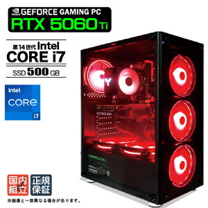 �y�ŒZ�œ������� �����g�� �V�i �}���\���l�����I�z�Q�[�~���OPC �f�X�N�g�b�v�p�\�R�� RTX5060Ti �p�\�R�� 14���� Intel Corei7 14700F Windows11 SSD 500GB ������ 16GB �f�X�N�g�b�vPC 1�N�ۏ� ���� e�X�|