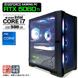�y�ŒZ�œ������� �����g�� �V�i �}���\���l�����I�z�Q�[�~���OPC �f�X�N�g�b�v�p�\�R�� RTX5060Ti �p�\�R�� 14���� Intel Corei7 14700F Windows11 SSD 500GB ������ 16GB �f�X�N�g�b�vPC 1�N�ۏ� ���� e�X�|