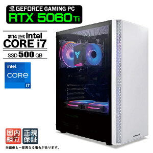 �y�ŒZ�œ������� �����g�� �V�i �}���\���l�����I�z�Q�[�~���OPC �f�X�N�g�b�v�p�\�R�� RTX5060Ti �p�\�R�� 14���� Intel Corei7 14700F Windows11 SSD 500GB ������ 16GB �f�X�N�g�b�vPC 1�N�ۏ� ���� e�X�|