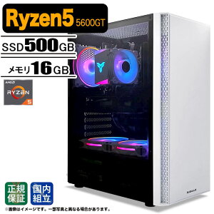 �y�ŒZ�œ������� �����g�� �V�i �ň��l�ɒ���z�Q�[�~���OPC �f�X�N�g�b�v�p�\�R�� �p�\�R�� AMD Ryzen5 5600GT Windows11 SSD 500GB ������ 16GB �f�X�N�g�b�vPC 1�N�ۏ� ���� e�X�|�[�c �Q�[�~���O�p�\
