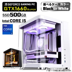 【新品】ミニ白色海景房 / ミニ黒海景房 PASOUL 極 ゲーミングPC デスクトップパソコン ホワイト ブラック GeForce GTX1660 Super 第13世代 Intel Corei5 13400F Windows10 NVMe M.2 SSD500GB メモリ16GB 水冷CPUクーラー ARGB対応LEDファン デスクトップPC 1年保証