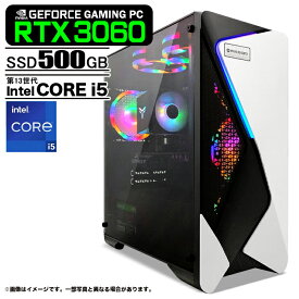 【新品】PASOUL 煌 COMBAT ZONE S7 ゲーミングPC デスクトップパソコン GeForce RTX3060 第13世代 Intel Corei5 13400F 最大4.30GHz Windows10 NVMe M.2 SSD500GB メモリ16GB デスクトップPC eスポーツ 1年保証 _F