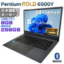 【新品】14インチワイド液晶 フルHD ノートパソコン office付き Intel Pentium GOLD 6500Y メモリ8GB M.2 SATA SSD256GB USB3.0 HDMI WEBカメラ Bluetooth 無線LAN Windows11 JIS規格 日本語配列キーボード ノートPC win11初心者本付 【NC14J】