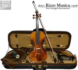 Rizzo Musica バイオリンセット 9200E 本体 ペルナンブーコ弓 ケース 肩当て 松脂 ポリッシュ 6点セット 4/4サイズ 欧州材