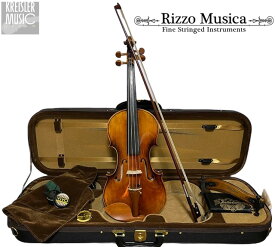 【特別価格1000円引き！】Rizzo Musica バイオリンセット 9200E 本体 ペルナンブーコ弓 ケース 肩当て 松脂 ポリッシュ 6点セット 4/4サイズ 欧州材