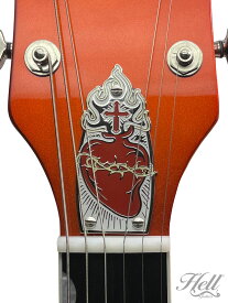 ギター ロッドカバー ギターパーツ Gretsch グレッチなど トラスロッドカバー 真鍮 Hell Guitars Sacred Heart