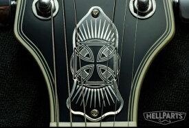 ギター ロッドカバー ギターパーツ Gibson ギブソン レスポール SG ES-340など トラスロッドカバー 真鍮 Hell Guitars Surfer's Cross