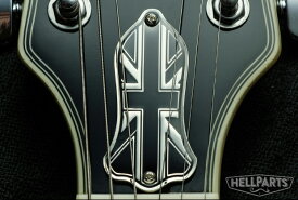 ギター ロッドカバー ギターパーツ Gibson ギブソン レスポール SG ES-341など トラスロッドカバー 真鍮 Hell Guitars Union Jack