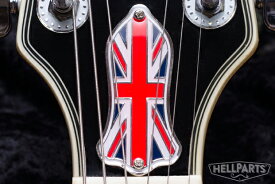 ギター ロッドカバー ギターパーツ Gibson ギブソン レスポール SG ES-343など トラスロッドカバー 真鍮 Hell Guitars Union Jack カラー