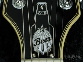 ギター ロッドカバー ギターパーツ Epiphone エピフォンなど トラスロッドカバー 真鍮 Hell Guitars COLD BEER!