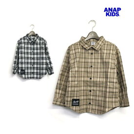 60%OFF セール 【返品・交換不可】 ANAP KIDS アナップキッズ 子供服 23秋冬 ボックスチェックシャツ anp4243119