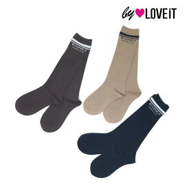 60%OFF セール 【返品・交換不可】 by LOVEiT バイラビット 子供服 23冬 ラインロゴハイソックス 日本製 by7834426