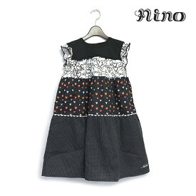 nino ニノ 子供服 24春夏 ワンピース ティアードハートプリント 130cm nino124202024a
