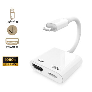 iPhone HDMI ���C�g�j���O �ϊ��A�_�v�^ ���d�s�v iOS14�ȏ� iOS26�^iOS18�Ή� �A�C�t�H�� �e���r �ڑ� �P�[�u�� iPad �ϊ��P�[�u�� iPhone14 13 12 11 se XR XS Pro Max mini �[�d���Ȃ���g���� Lightning ���j�^�[ 