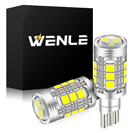 WENLE 超爆光5000LM！ T16 led バックランプ 後退灯 キャンセラー内蔵 無極性 リフレクター同色化シルバー仕上 DC12V車用 2個入