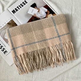 ★CPで880円～★大判ストール レディース マフラー 厚手 チェック 無地 64cm×200cm レディース カシミヤタッチ ショール 大判ストール クリスマス 冬 秋冬 ウールたっち ブランケット 暖かい プレゼント 誕生日 贈り物 結婚式 バレンタイン デー ホワイトデー