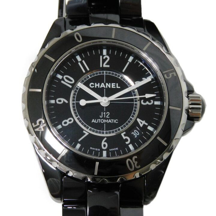 楽天市場】シャネル CHANEL 腕時計 J12 デイト ブラックセラミック 