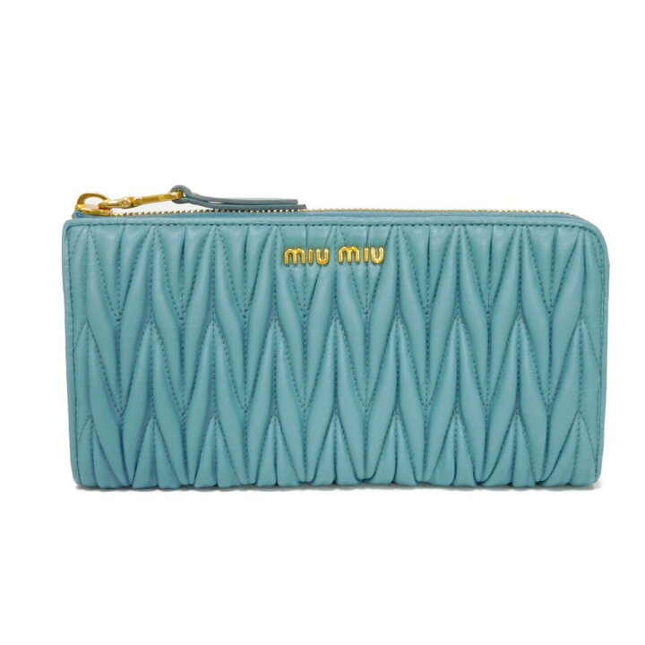 楽天市場】ミュウミュウ MIUMIU 長財布 マテラッセ ギャザー ジップ 