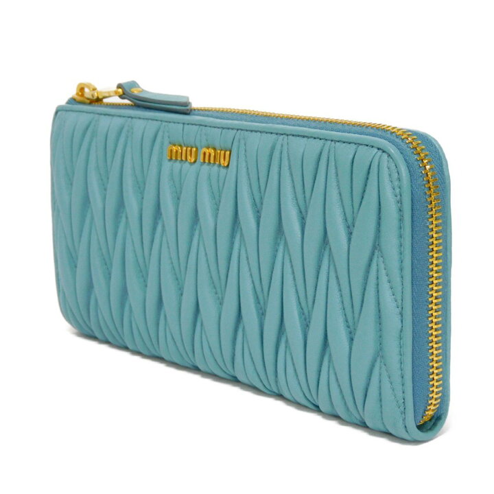 楽天市場】ミュウミュウ MIUMIU 長財布 マテラッセ ギャザー ジップ 