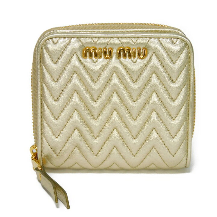 楽天市場】ミュウミュウ MIUMIU 二つ折り財布 コンパクト ジップ  
