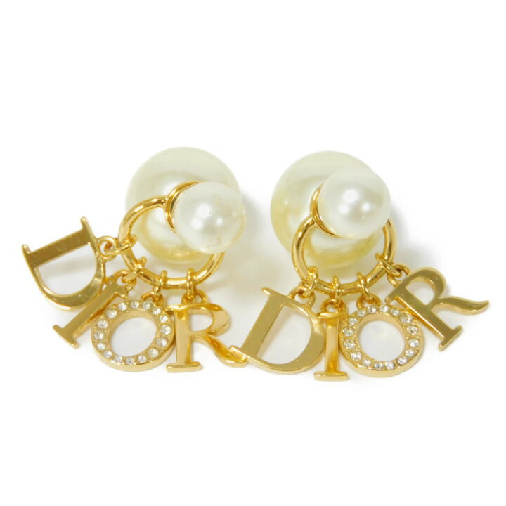 楽天市場】ディオール Dior ピアス トライバル ロゴ レジンパール 