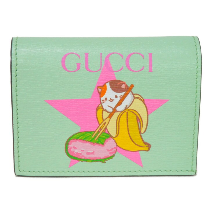 楽天市場】グッチ GUCCI 二つ折り財布 ばなにゃ コンパクト ウォレット 