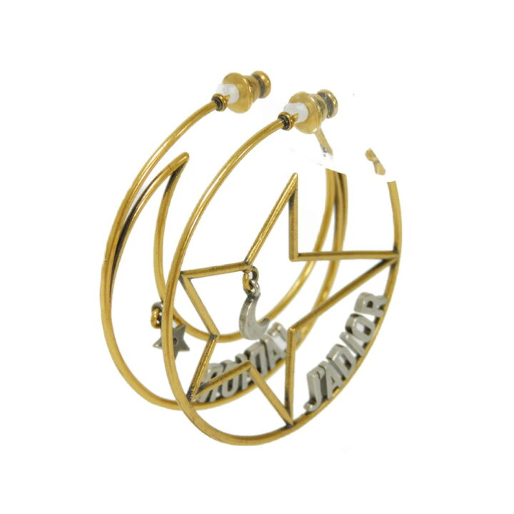 楽天市場】ディオール Dior ピアス スター ムーン フープ ジャ  