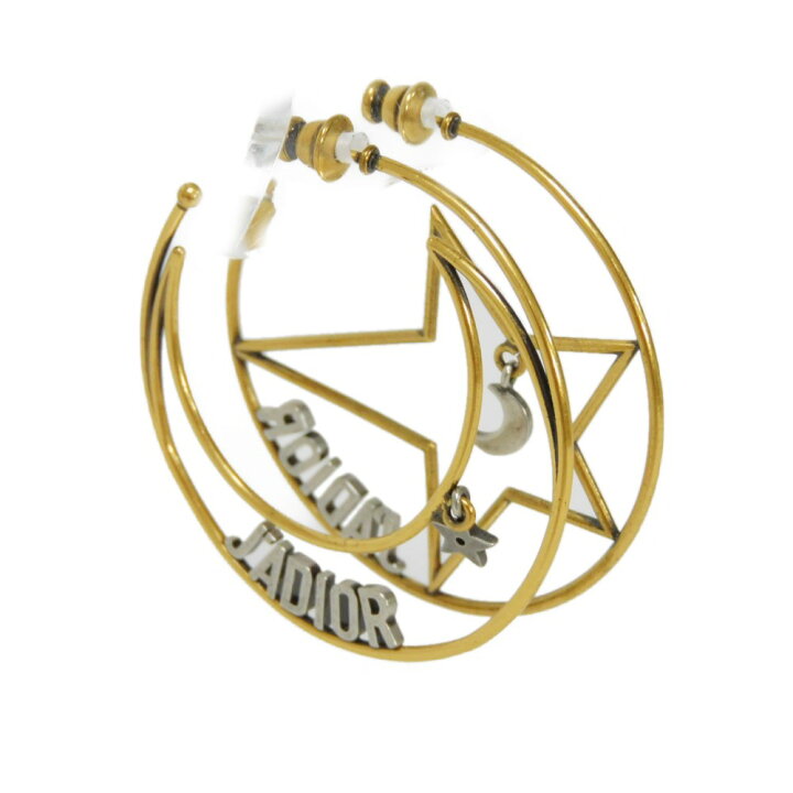 楽天市場】ディオール Dior ピアス スター ムーン フープ ジャ  