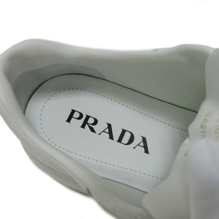 楽天市場】プラダ PRADA スニーカー ロゴ プリント ロートップ 38.5 
