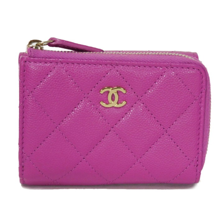 楽天市場】シャネル CHANEL 三つ折り財布 マトラッセ スモール ジップ 