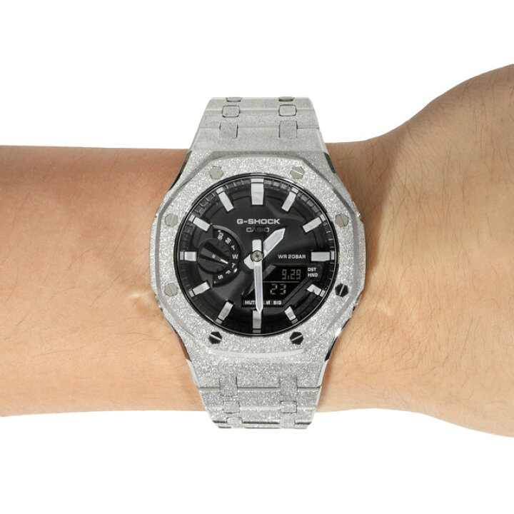 楽天市場】G-SHOCK GA2100 1a フロステッド シルバー カスタム 