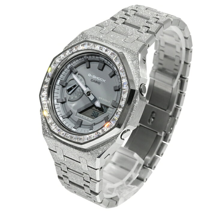 楽天市場】G-SHOCK GA2110ET GA2100 フロステッド シルバー カスタム 