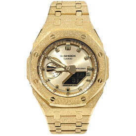 G-SHOCK GA2100gb GARISH GOLD フロステッド カスタム カシオーク ゴールドダイアル ステンレス製 艶消しモデル Frosted Edition ゴールド