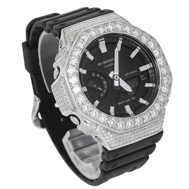 楽天市場】モアサナイト G-SHOCK カスタム GA2100 .925Silver 