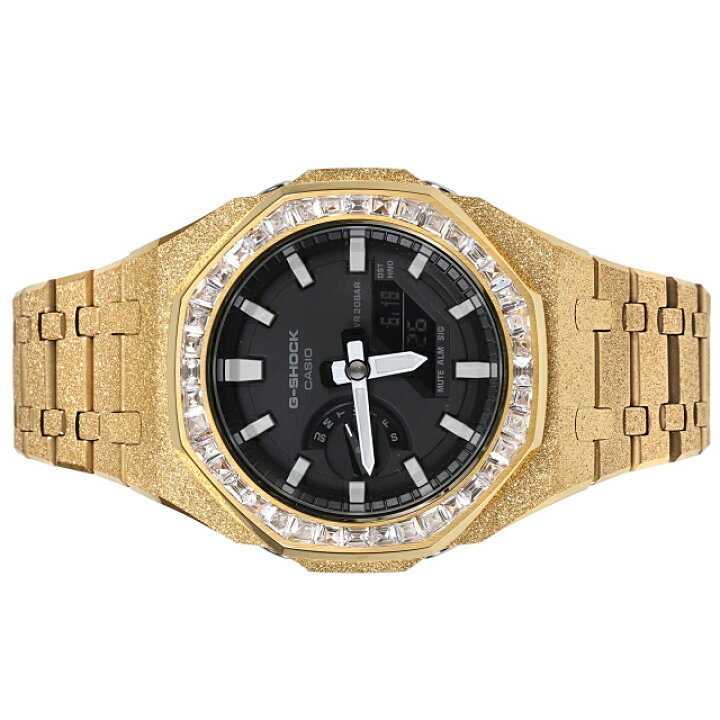 楽天市場】G-SHOCK GA2100 フロステッドゴールド カスタム バゲッド 