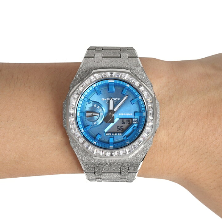 楽天市場】G-SHOCK GA2100 フロステッド シルバー カスタム アイス 