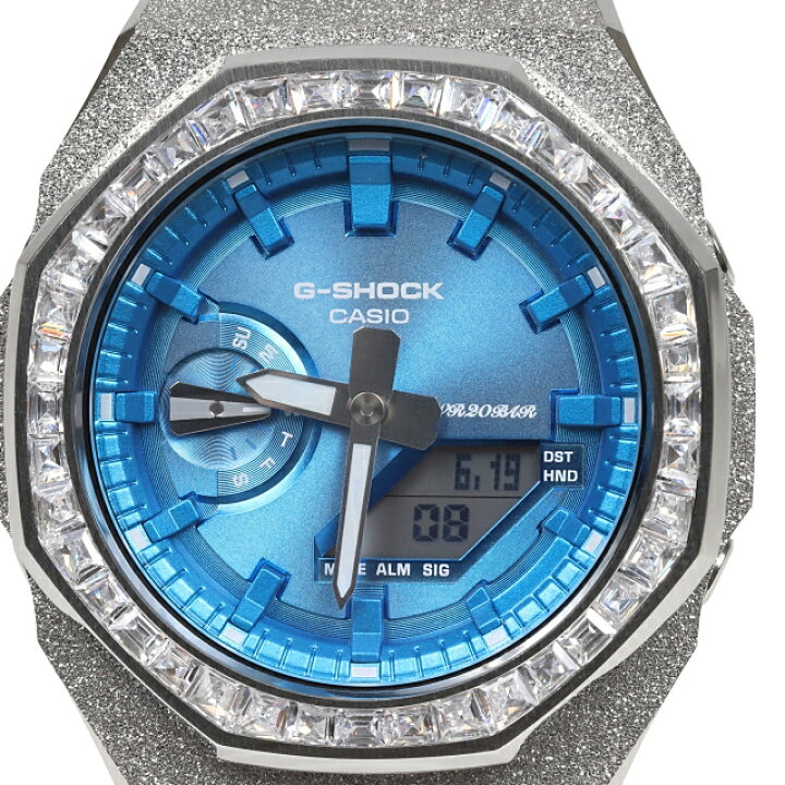 楽天市場】G-SHOCK GA2100 フロステッド シルバー カスタム アイス 