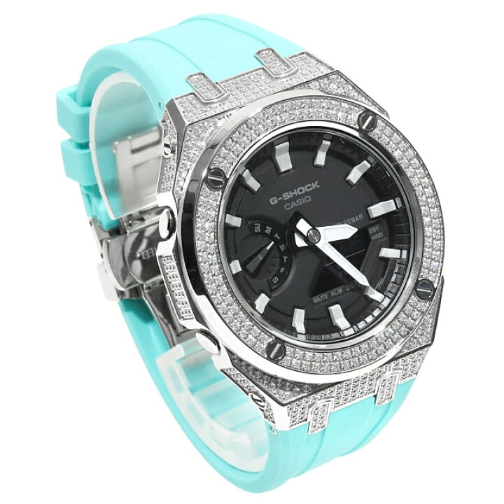 楽天市場】G-SHOCK GA2100 メタル カスタム ターコイズ カシオーク CZ  