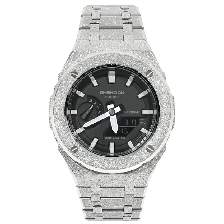楽天市場】G-SHOCK GA2100 1a フロステッド シルバー カスタム  