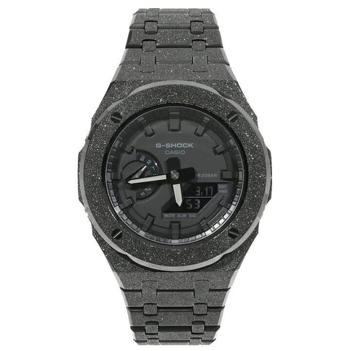 楽天市場】G-SHOCK GA2100 フロステッド カスタム ブラックアウト 