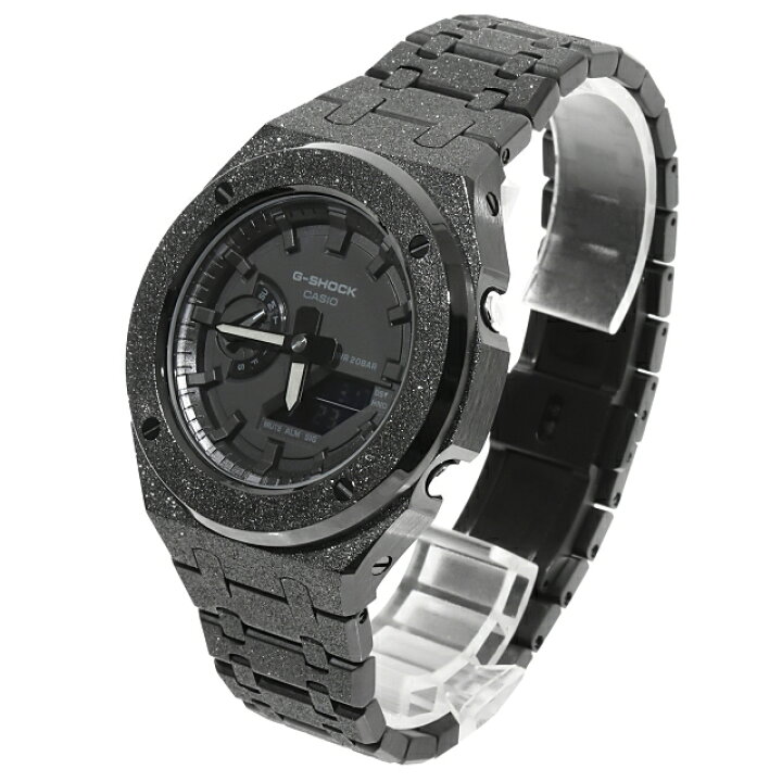 楽天市場】G-SHOCK GA2100 フロステッド カスタム ブラックアウト 