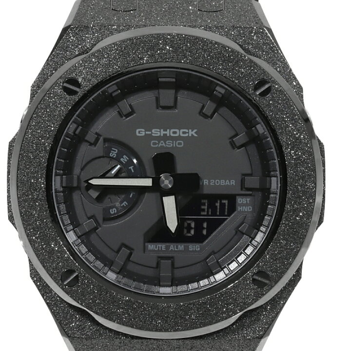 楽天市場】G-SHOCK GA2100 フロステッド カスタム ブラックアウト 