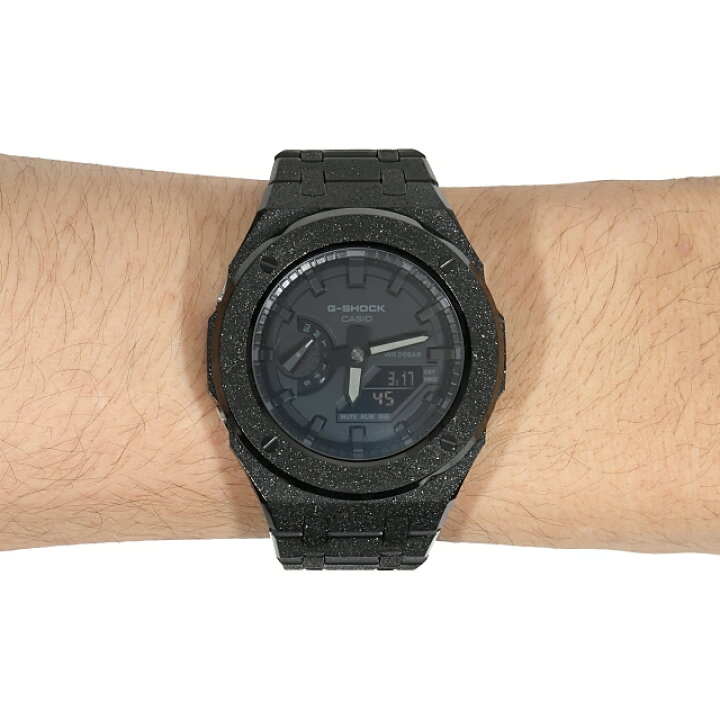 楽天市場】G-SHOCK GA2100 フロステッド カスタム ブラックアウト 