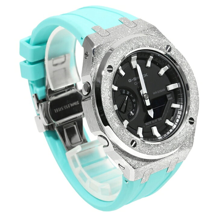 楽天市場】G-SHOCK GA2100 カスタム フロステッド ターコイズラバー 