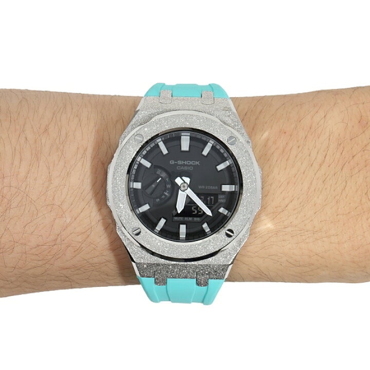 楽天市場】G-SHOCK GA2100 カスタム フロステッド ターコイズラバー  