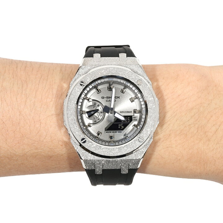 楽天市場】G-SHOCK GA2100SB フロステッド シルバー カスタム シルバー 